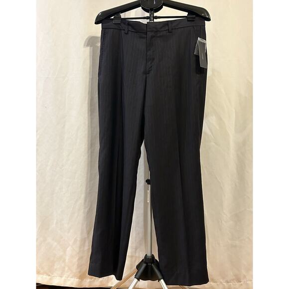 NWT DKNY Charcoal Pin Stripped Pants Women's size 33 - Picture 1 of 4